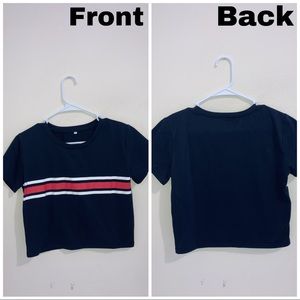 ROMWE Navy Blue Crop Top!
